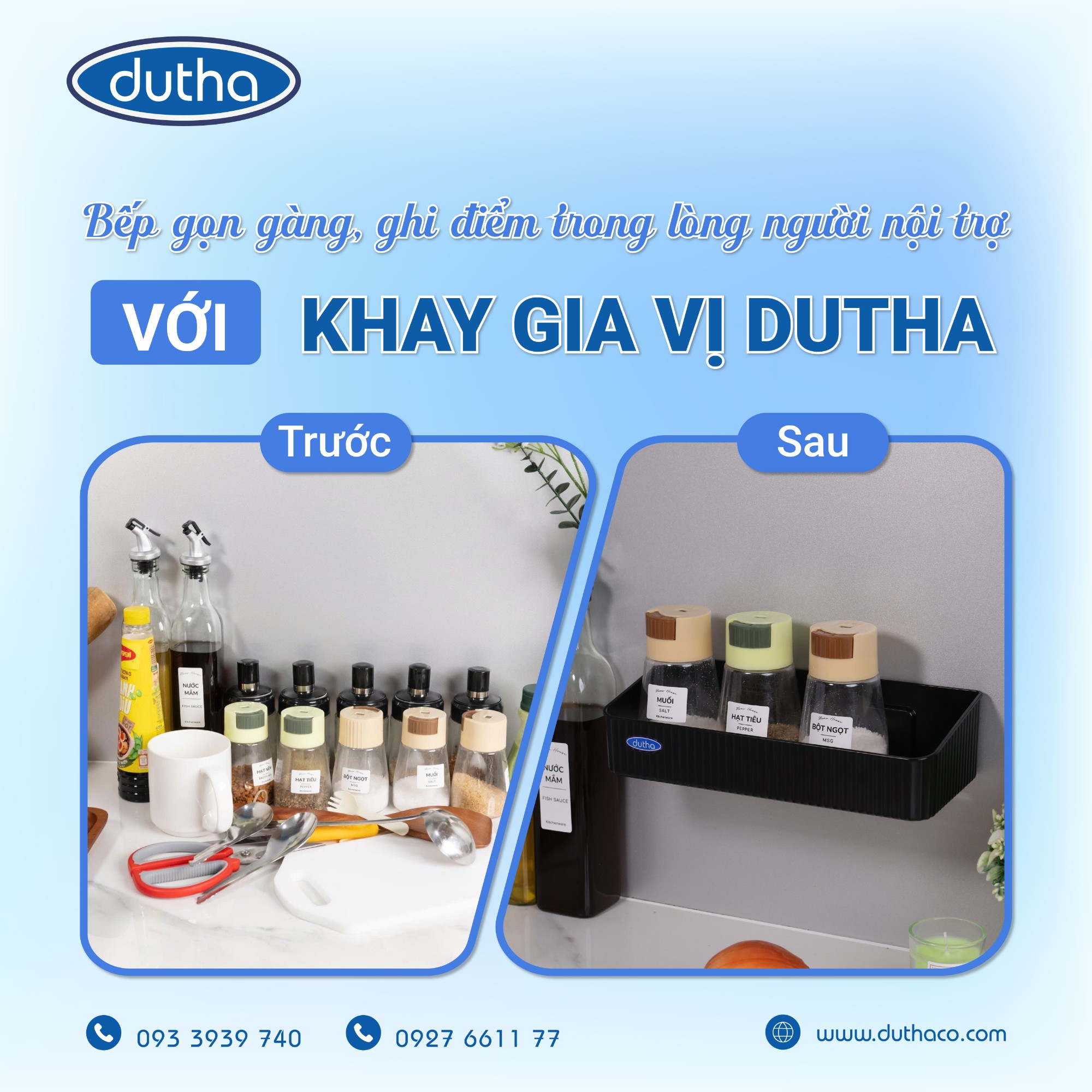Góc bếp gọn hơn khi có dutha