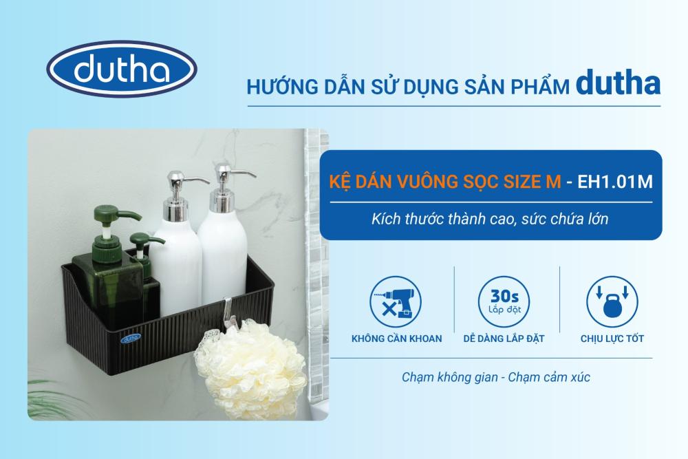 HDSD KỆ DÁN VUÔNG SỌC SIZE M