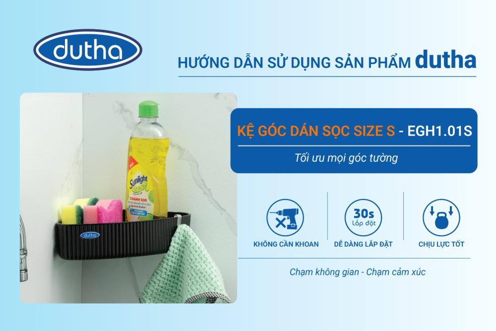 HDSD KỆ GÓC DÁN SỌC SIZE S