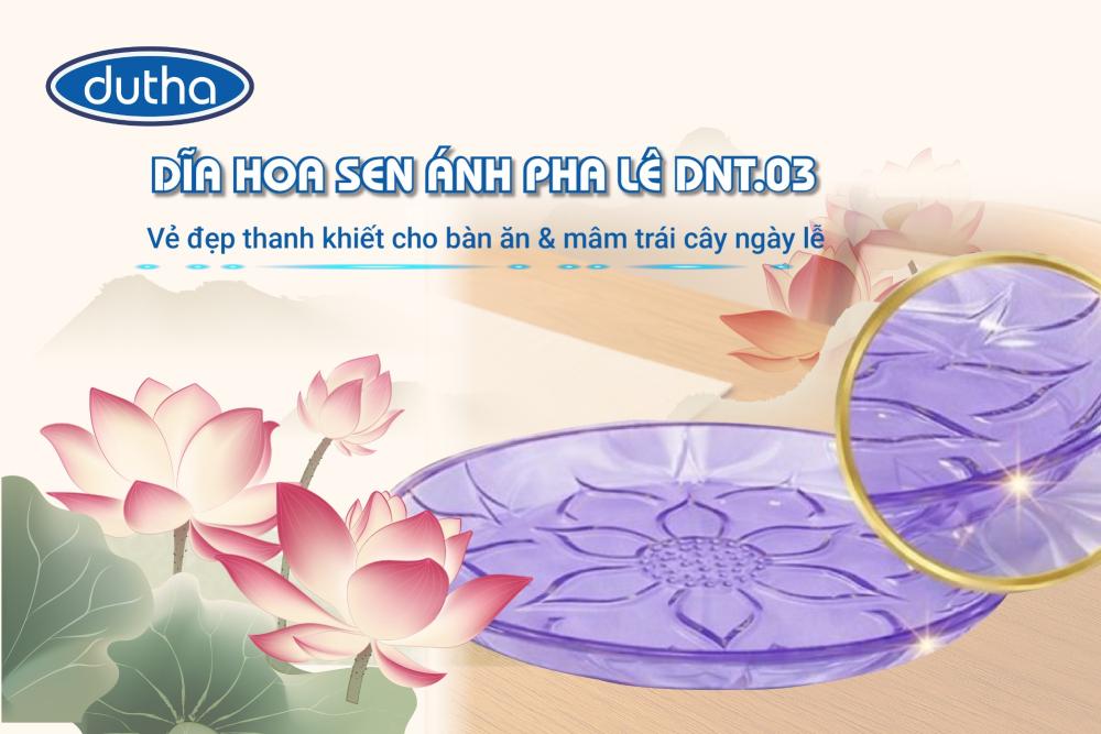 CRYSTAL LOTUS FLOWER PLATE - DNT.03