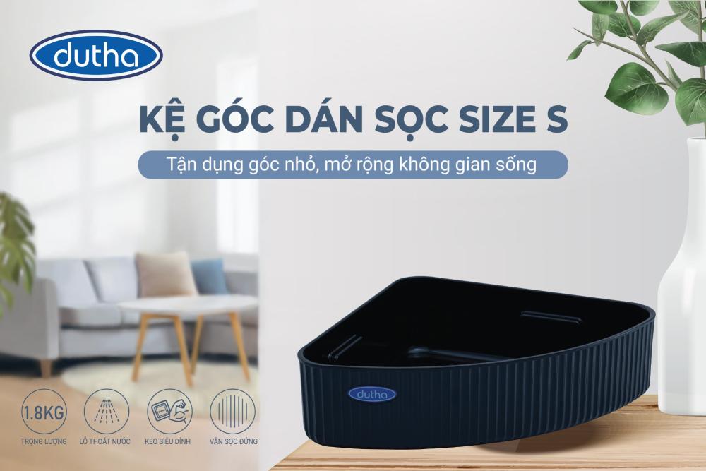 CORNER SHELF WITH STRIPED ADHESIVE, SIZE S - EGHS