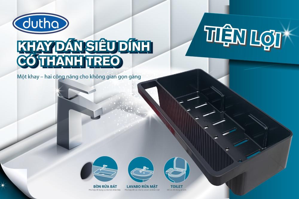 SUPER ADHESIVE TRAY WITH HANGING BAR - AD1