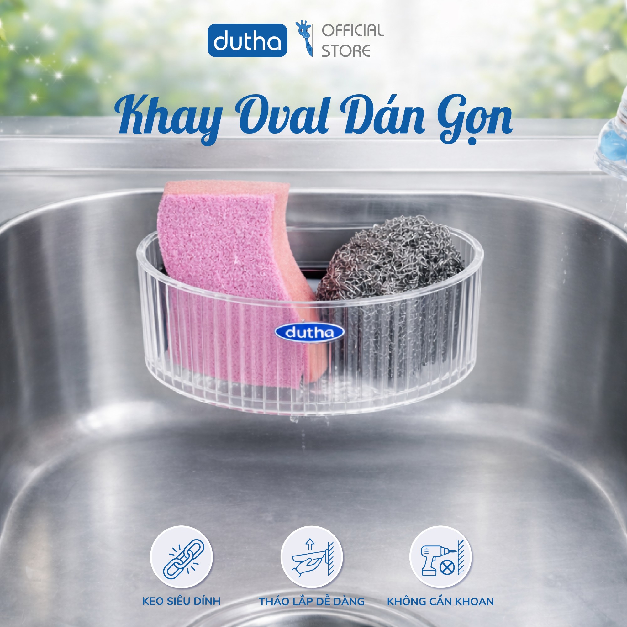 Khay Oval Dán Gọn