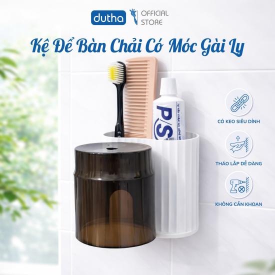 Kệ Để Bàn Chải Có Móc Gài Ly