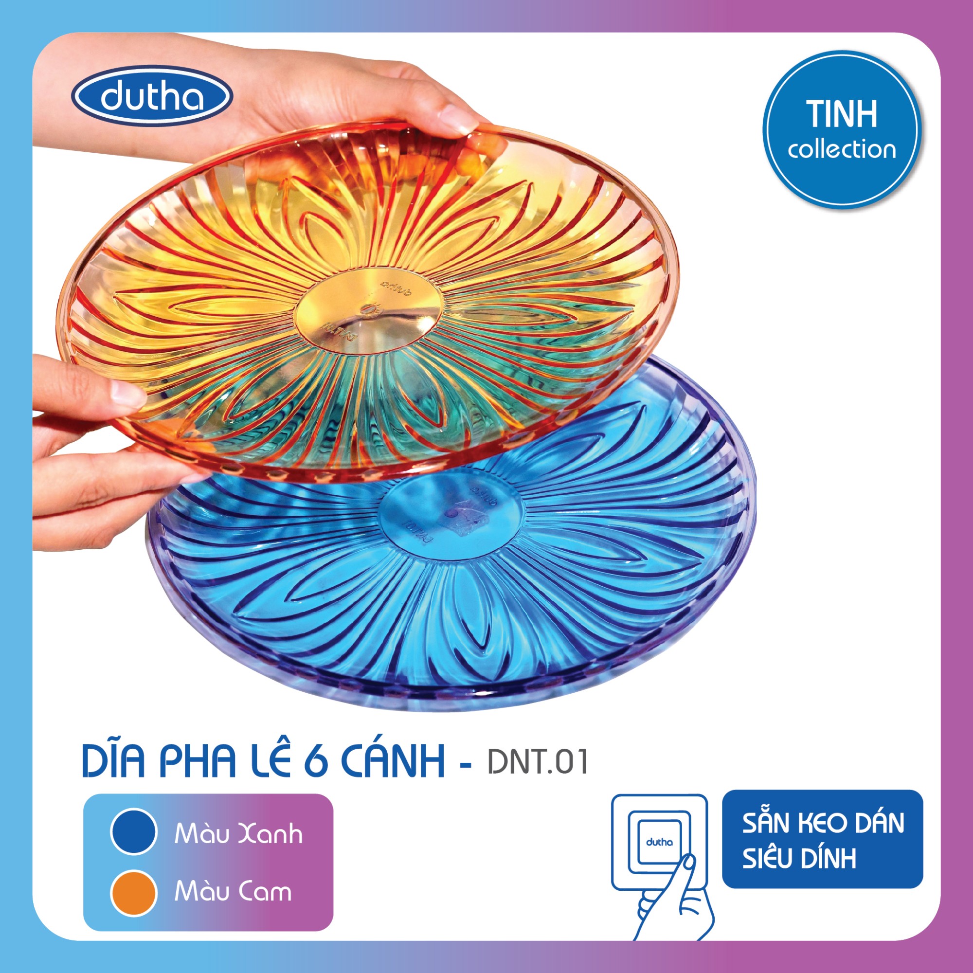 Dĩa Hoa 6 Cánh - Ánh Pha Lê
