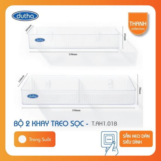 Bộ 2 Khay Treo Sọc Trong Suốt