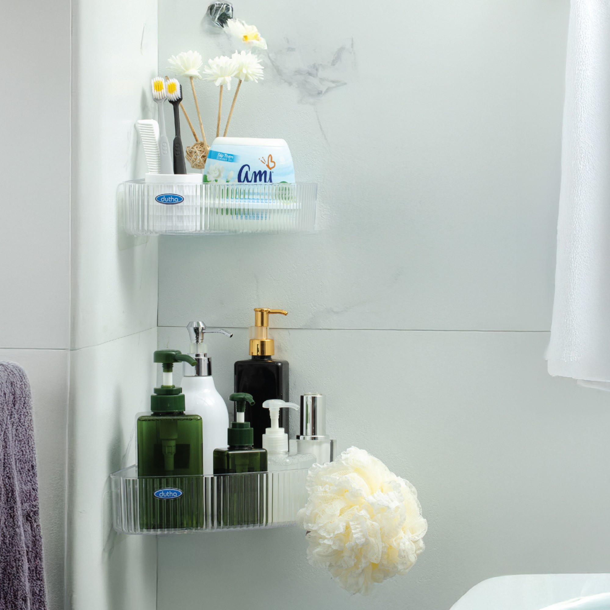 BỘ 2 KỆ GÓC DÁN TƯỜNG DUTHA