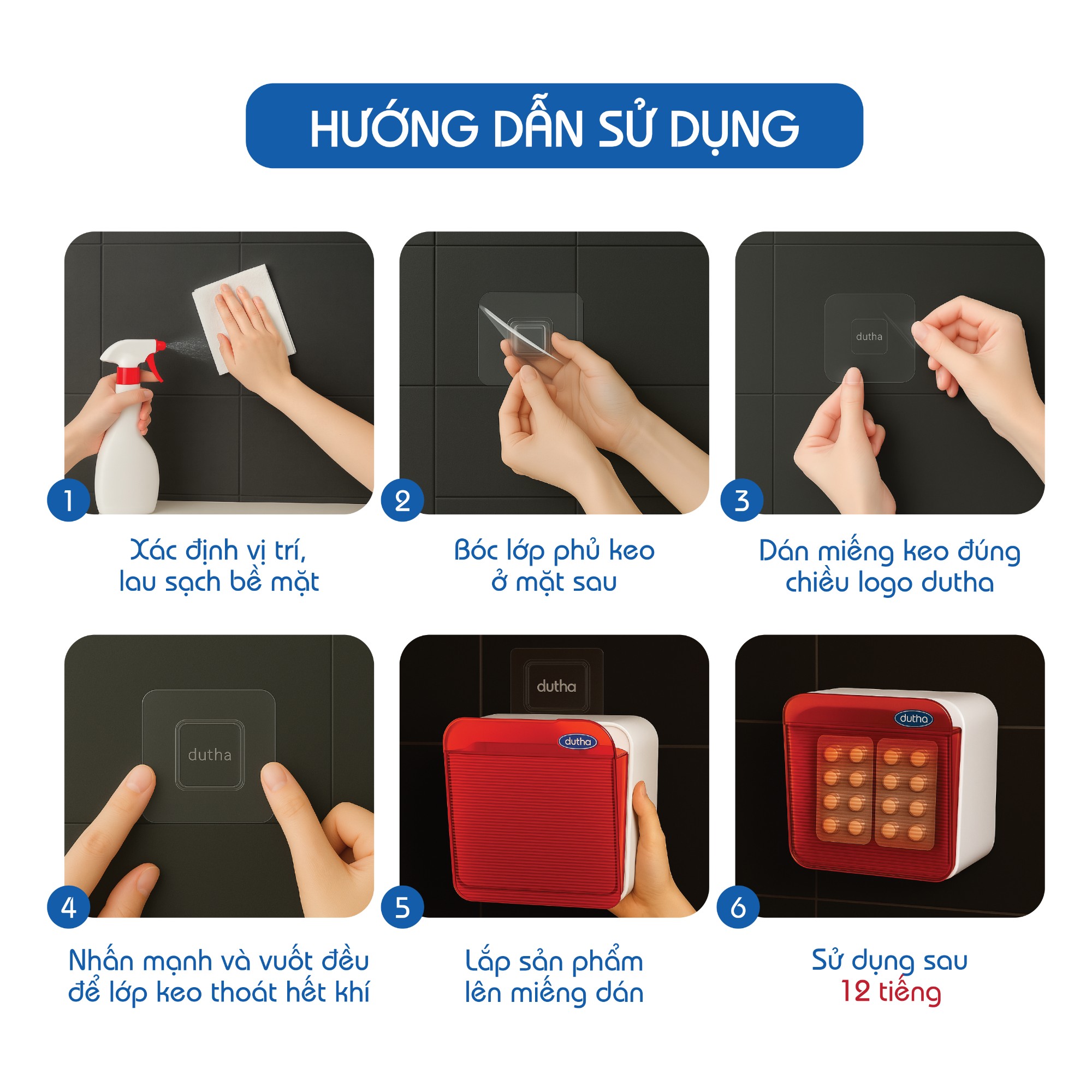 HƯỚNG DẪN SỬ DỤNG HỘP DÁN TƯỜNG DUTHA