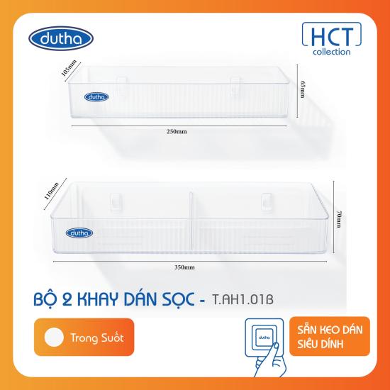 BỘ 2 KHAY DÁN TRONG SUỐT - DUTHA