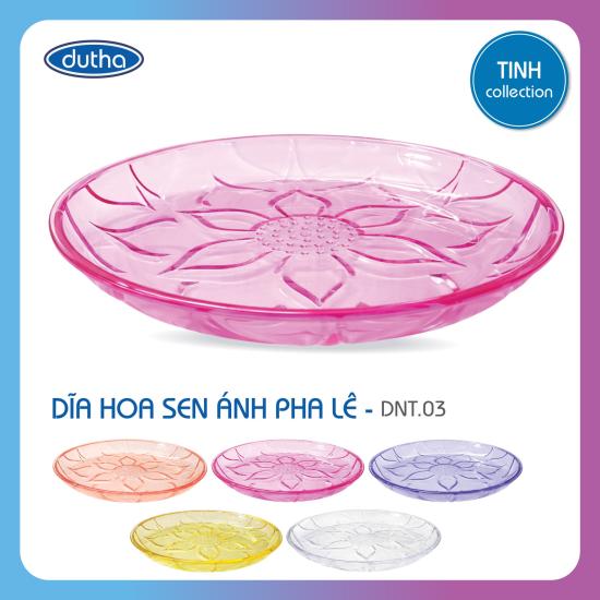 Dĩa Hoa Sen Ánh Pha Lê - Dutha